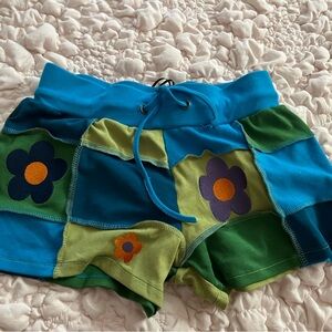 Colorful  Patchwork Delia Shorts